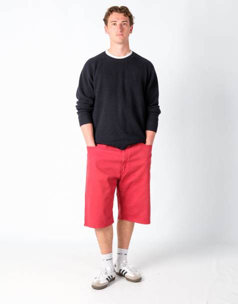 Vintage Levi's 569 40x26 Denim Jorts Shorts Red - view 1