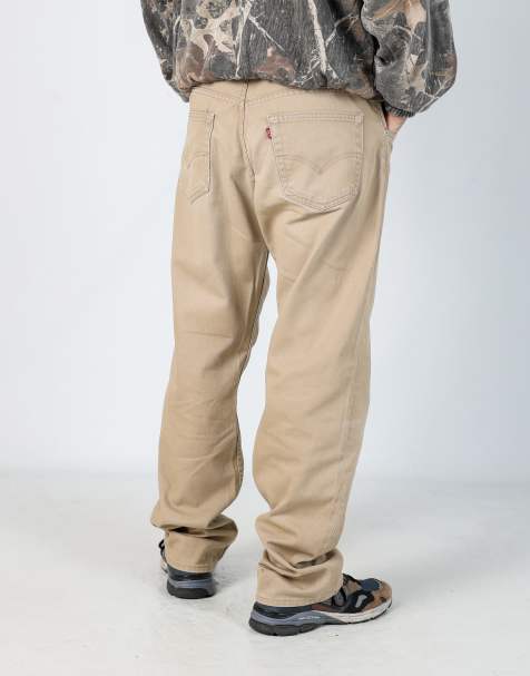 Vintage Levi's 590 36x32 denim jeans in tan - view 1