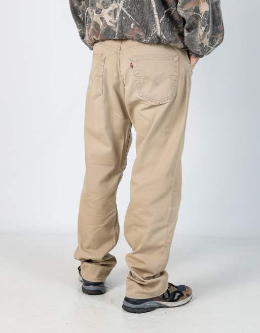 Vintage Levi's 590 36x32 denim jeans in tan