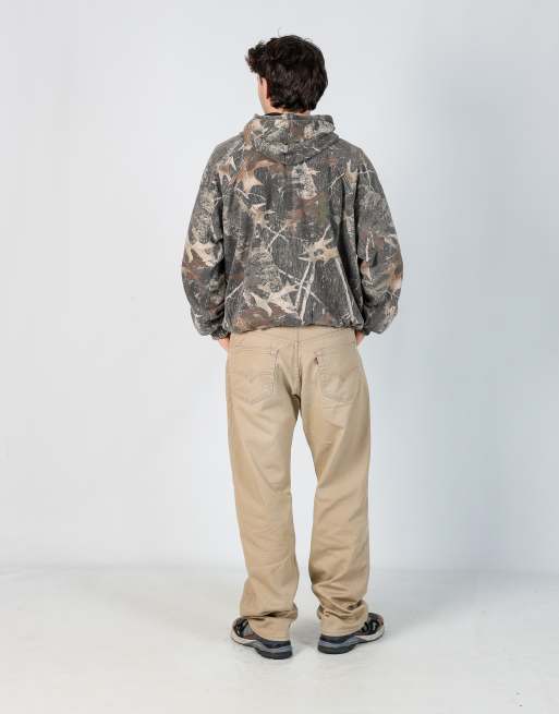 Vintage Levi's 590 36x32 denim jeans in tan, 3 of 4