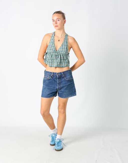 Vintage Levi's 615 34x14 denim shorts in blue