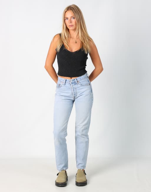 Vintage Levi's 8 mom jeans in light blue