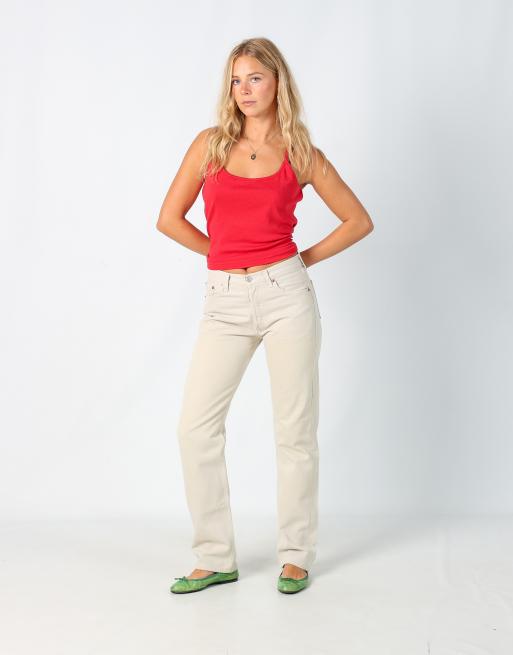 Vintage Levi's 8 straight jeans in beige