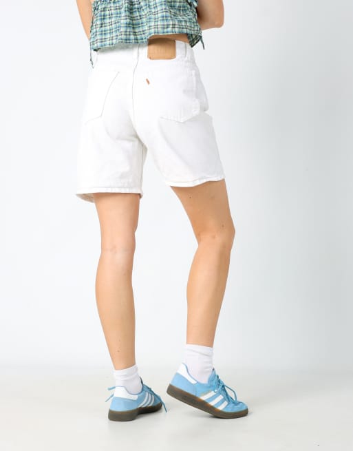 Vintage Levi's 967 28x17 denim shorts in white