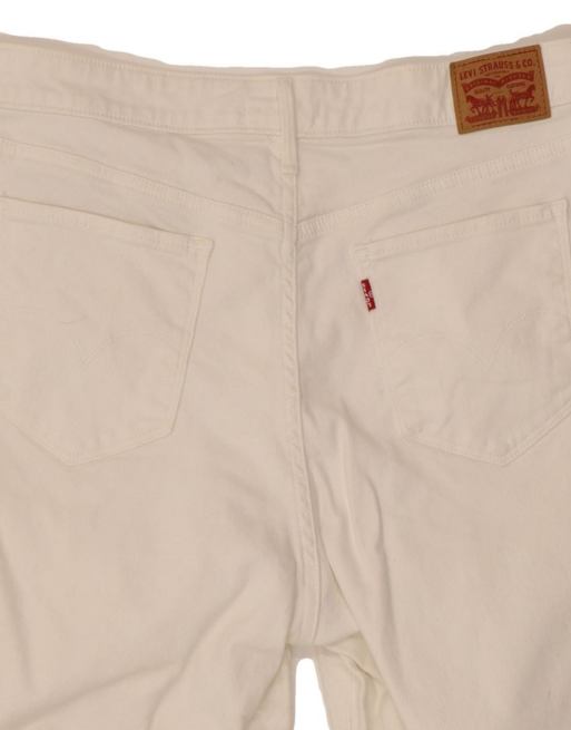 Vintage Levi's Bermuda Denim Shorts US 18 2XL W36 In White, 4 of 4
