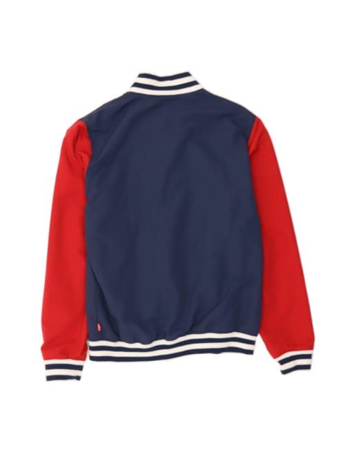 Vintage Levi's Bomber Jacket UK 36 Small In Blue Colourblock, 2 of 4