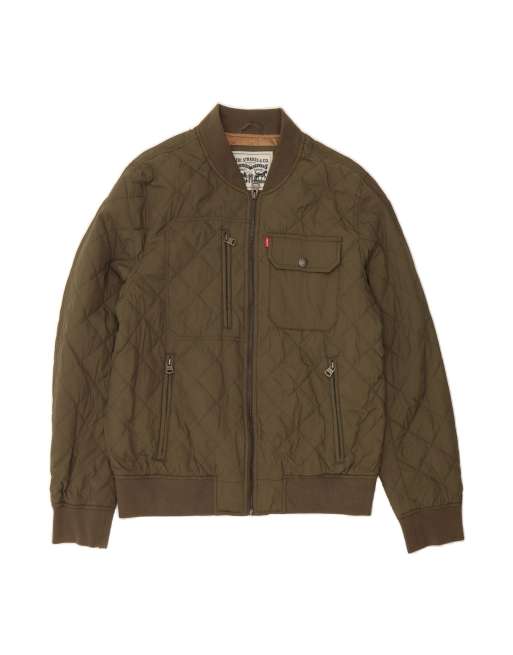 Vintage Levi's Bomber Jacket UK 38 Medium In Khaki