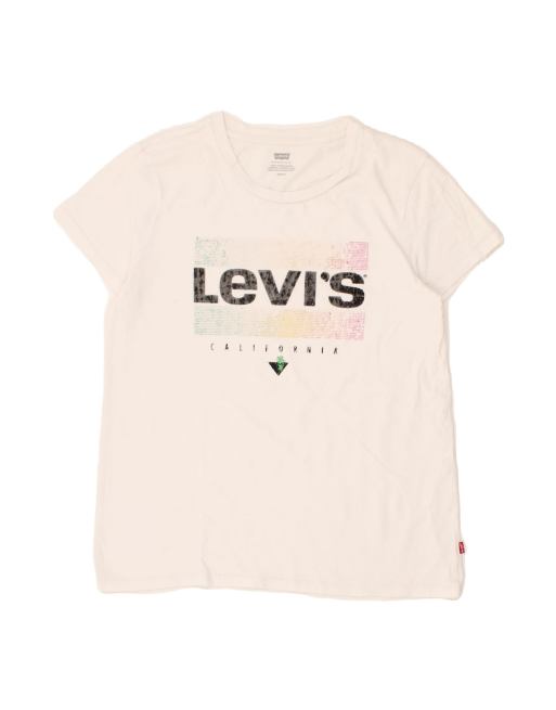 Vintage Levi's California Graphic T-shirt Top UK 10 Small In White