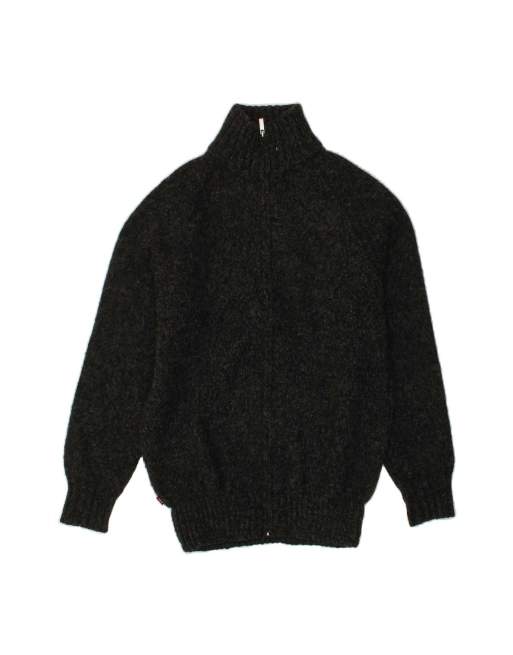 Vintage Levi's Cardigan Sweater Uk 16 Large In Grey Flecked