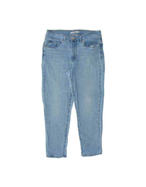 Vintage Levi's Classic Fit Cropped Jeans US 10 Large W34 L26 In Blue