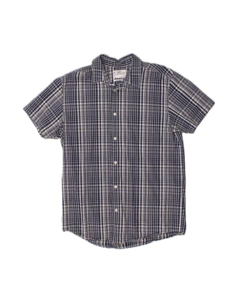 Vintage Levi's Classic Fit Short Sleeve Shirt XL In Blue Check - view 1