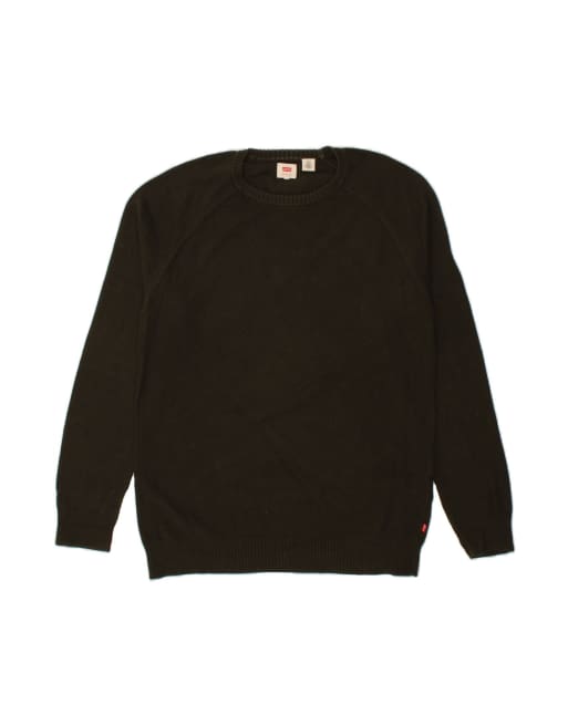 Vintage Levi's Crew Neck Jumper Sweater Large In Green