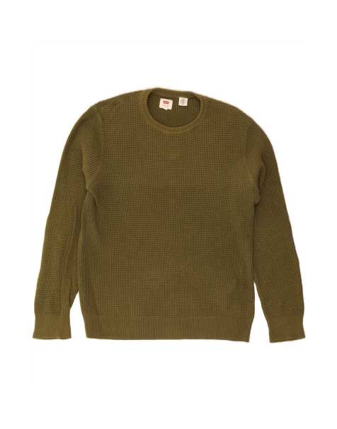 Vintage Levi's Crew Neck Jumper Sweater Small In Green - view 1