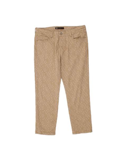 Vintage Levi's Crop Mid Rise Slim Jeans US 12 Large W31 L25 In Beige Spotted - view 1