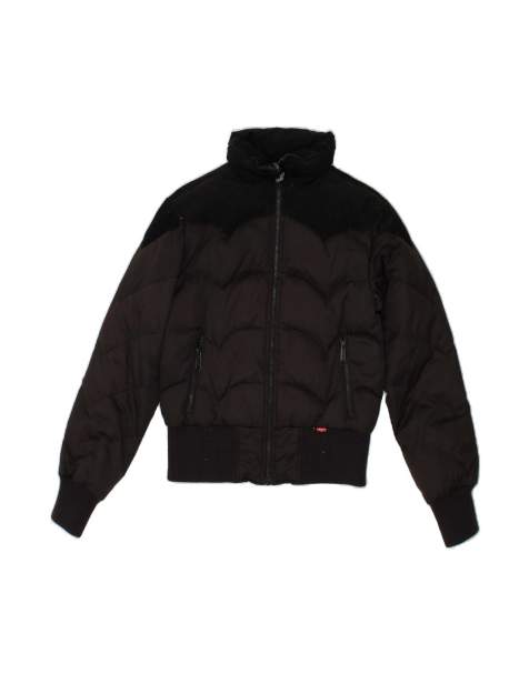 Vintage Levi's Crop Padded Jacket Uk 14 Medium In Black - view 1