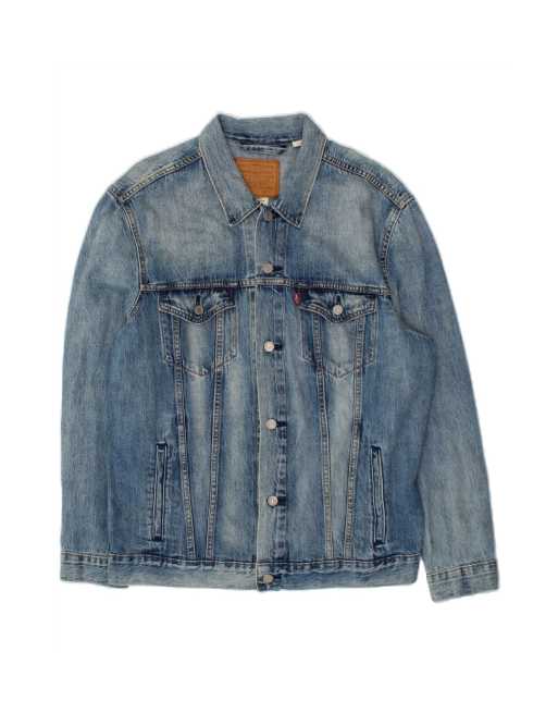 Vintage Levi's Denim Jacket UK 42 XL In Blue