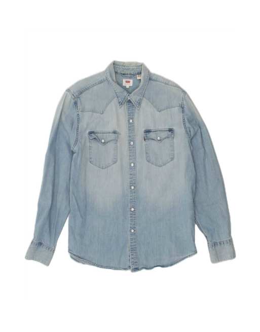 Vintage Levi's Denim Shirt Large In Blue