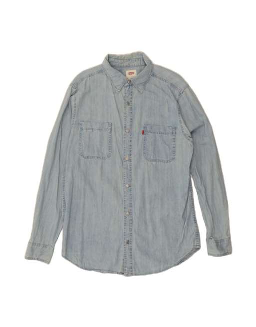 Vintage Levi's Denim Shirt Large In Blue