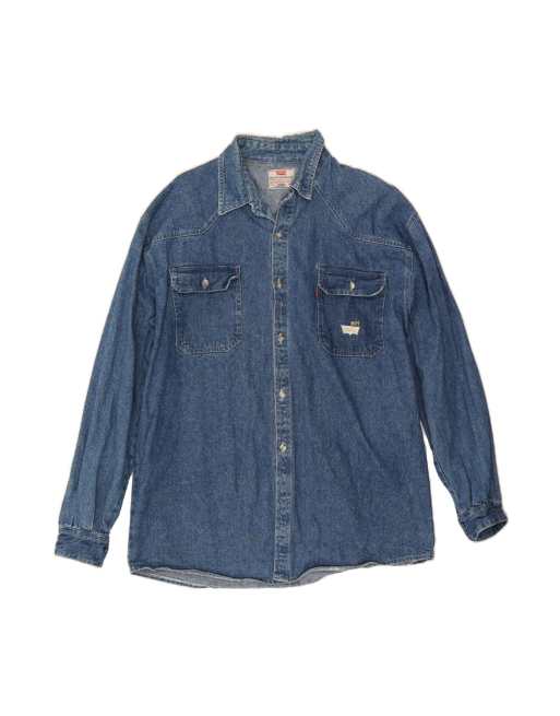 Vintage Levi's Denim Shirt Large In Blue