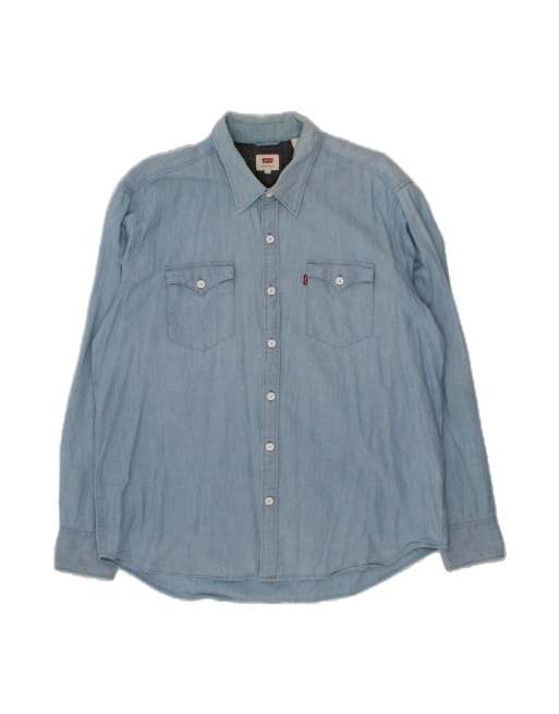 Vintage Levi's Denim Shirt Large In Blue