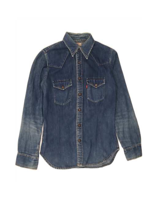 Vintage Levi's Denim Shirt Small In Blue