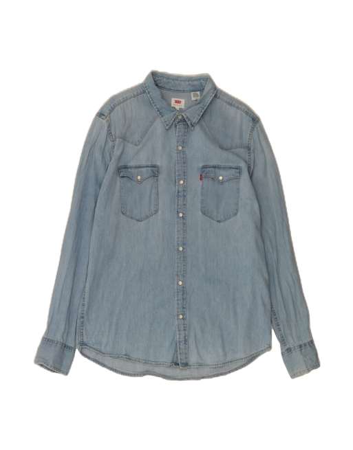 Vintage Levi's Denim Shirt XL In Blue