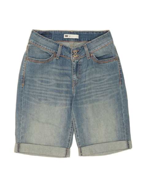 Vintage Levi's Denim Shorts US 8 Medium W28 In Blue - view 1