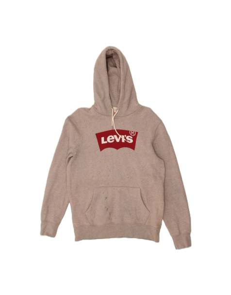 Vintage Levi's Graphic Hoodie Jumper Medium In Grey - view 1