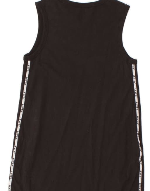 Vintage Levi's Graphic Sleeveless T-shirt Dress UK 6 XS In Black, 4 of 4