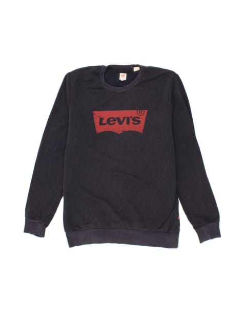 Vintage Levi's Graphic Sweatshirt Jumper 2XL In Blue - view 1