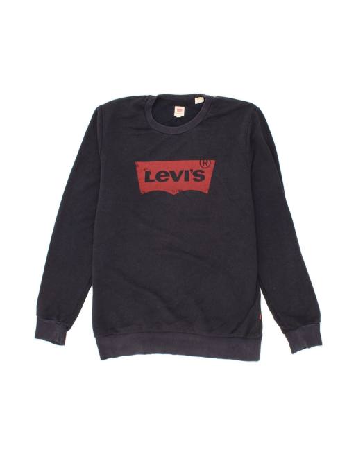 Vintage Levi's Graphic Sweatshirt Jumper 2XL In Blue