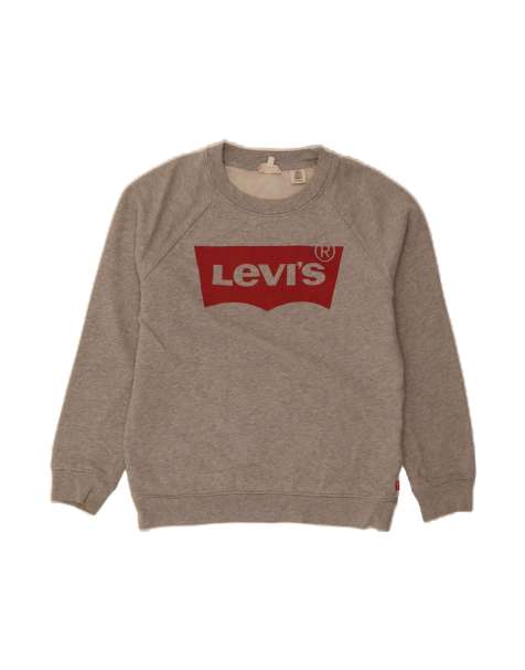 Vintage Levi's Graphic Sweatshirt Jumper 2XS In Grey - view 1