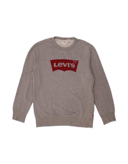 Vintage Levi's Graphic Sweatshirt Jumper Medium In Grey