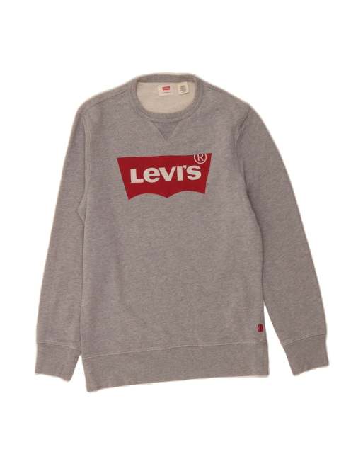 Vintage Levi's Graphic Sweatshirt Jumper Medium In Grey