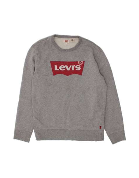 Vintage Levi's Graphic Sweatshirt Jumper Small In Grey - view 1