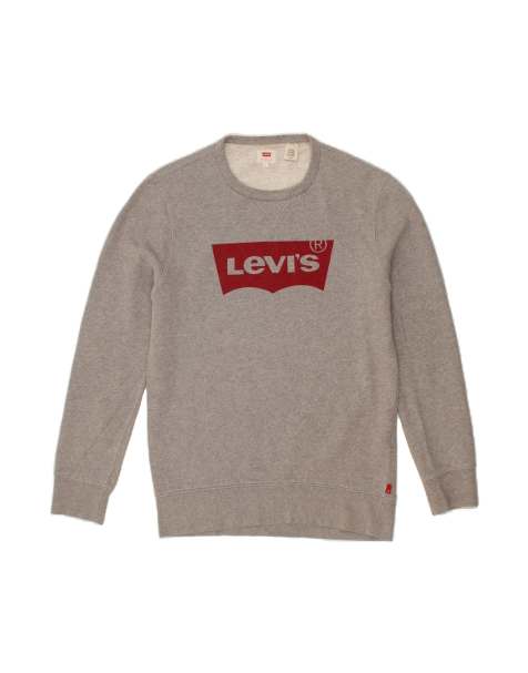 Vintage Levi's Graphic Sweatshirt Jumper Small In Grey - view 1