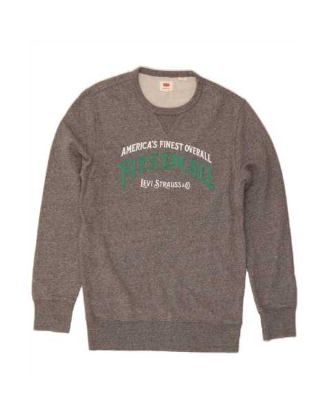 Vintage Levi's Graphic Sweatshirt Jumper Small In Grey - view 1