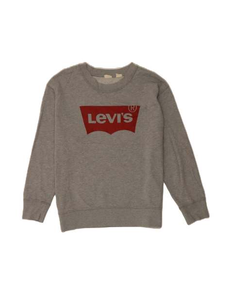 Vintage Levi's Graphic Sweatshirt Jumper UK 18 XL In Grey - view 1