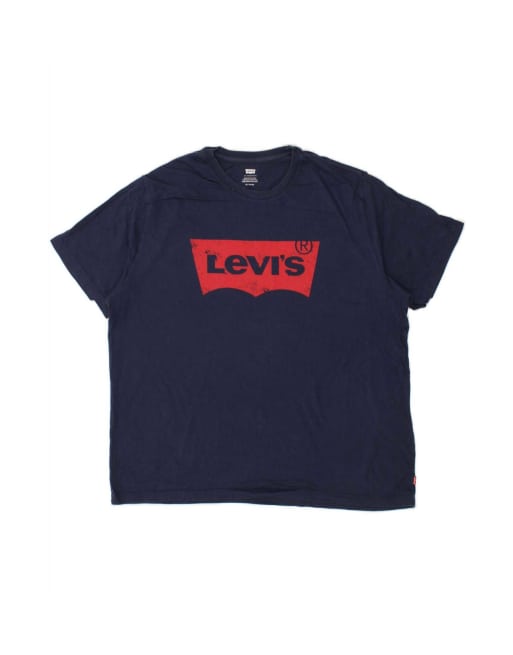 Vintage Levi's Graphic T-shirt Top 2XL In Blue