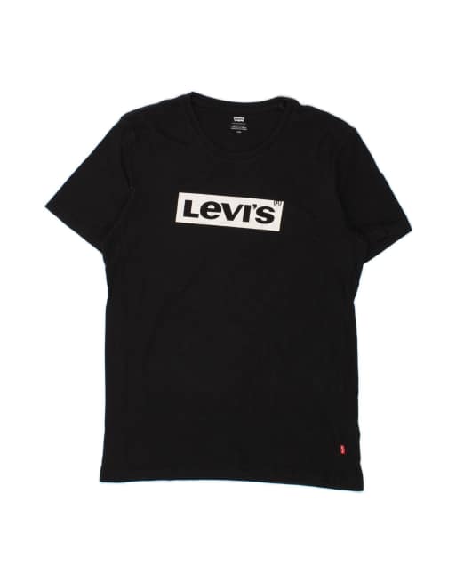 Vintage Levi's Graphic T-shirt Top Large In Black