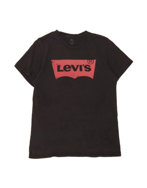Vintage Levi's Graphic T-shirt Top Large In Black - view 1