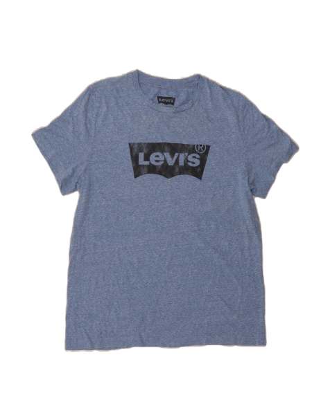 Vintage Levi's Graphic T-shirt Top Large In Blue - view 1