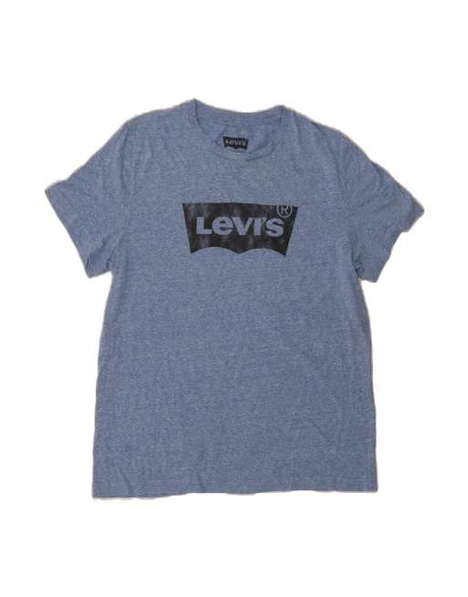 Vintage Levi's Graphic T-shirt Top Large In Blue