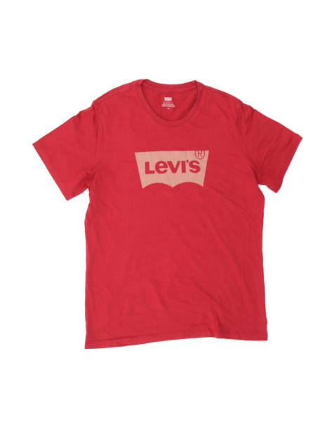 Vintage Levi's Graphic T-shirt Top Large In Red - view 1
