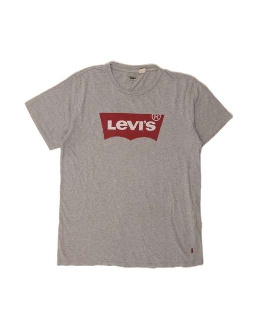Vintage Levi's Graphic T-shirt Top Medium In Grey