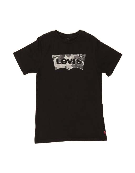 Vintage Levi's Graphic T-shirt Top Small In Black