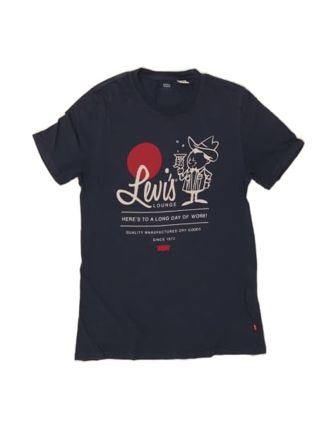 Vintage Levi's Graphic T-shirt Top Small In Blue - view 1