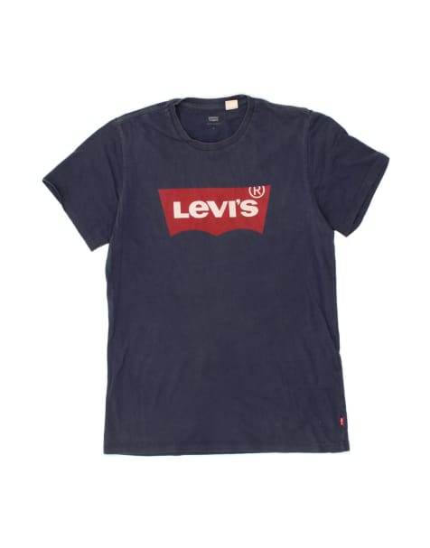 Vintage Levi's Graphic T-shirt Top Small In Blue - view 1