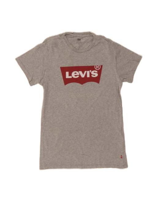 Vintage Levi's Graphic T-shirt Top Small In Grey
