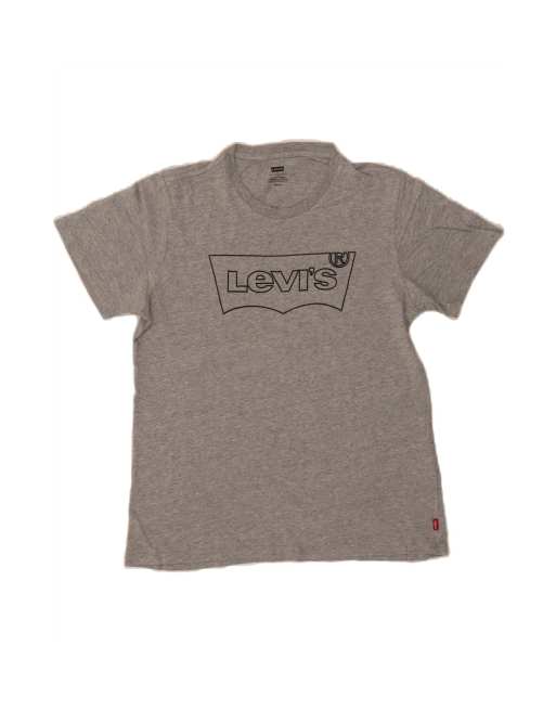 Vintage Levi's Graphic T-shirt Top Small In Grey